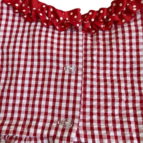 Emily Rose Girls Red White Gingham Seersucker Summer Dress Watermelon Size 3T - Picture 11 of 14